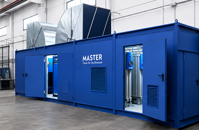 200 HP Water Lubricated Rotary Screw Compressor with Refrigerated Dryres