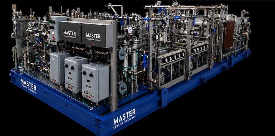 200 HP Water Lubricated Rotary Screw Compressor with Refrigerated Dryres